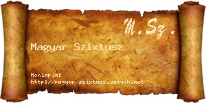 Magyar Szixtusz névjegykártya