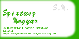 szixtusz magyar business card